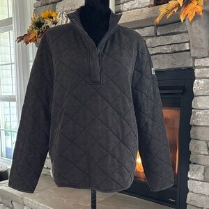 Colosseum Outdoors Demi Washed Quilted 1/4 snap pull over pocket,shacket